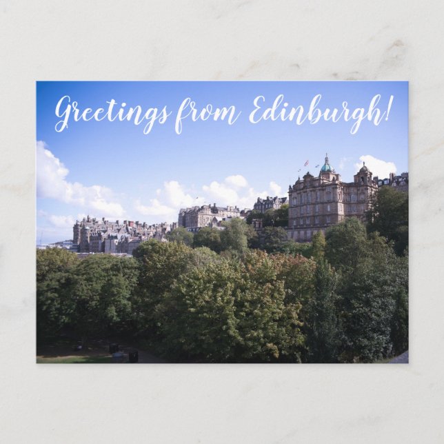 Carte Postale ITINÉRAIRES : Salutations d'Édimbourg ! (Devant)