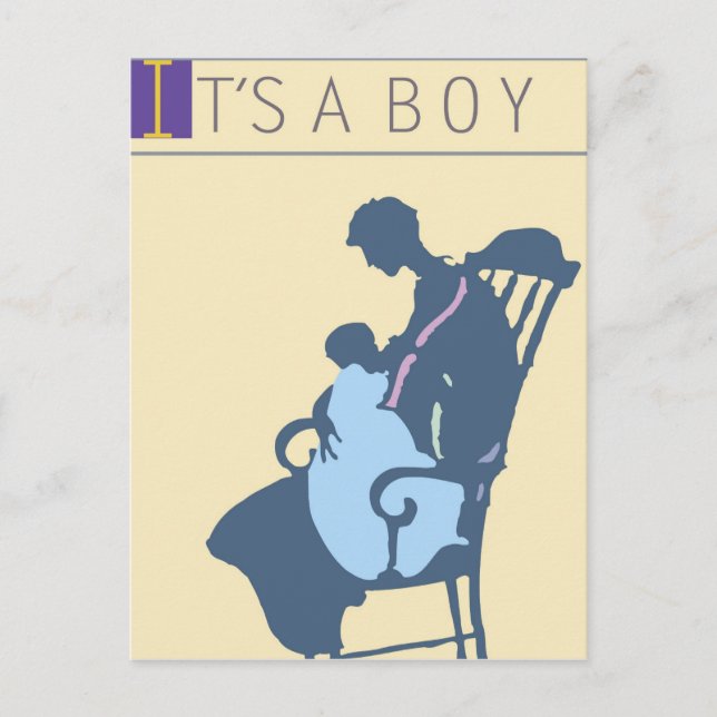 Carte Postale <It's a Boy> par Steve Collier (Devant)