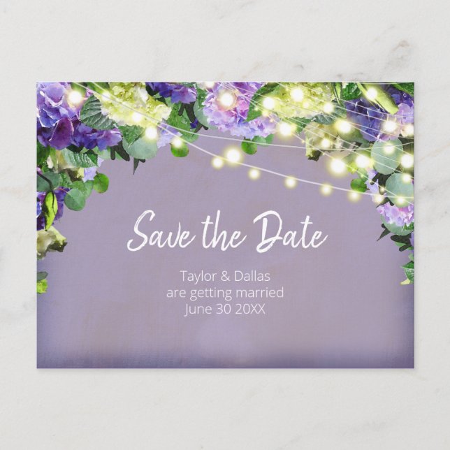 Carte Postale Ivoiriens et hydrangeas pourpres | Purple Enregist (Devant)