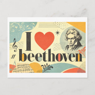 Carte Postale "J'[Aime] Beethoven"