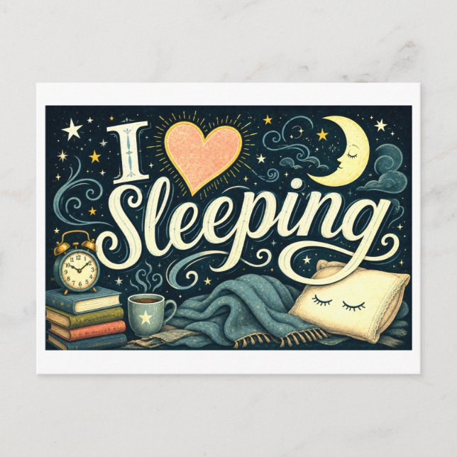 Carte Postale "J'[aime] dormir" (Devant)