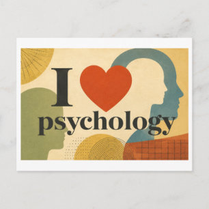 Carte Postale "J'[aime] la psychologie"