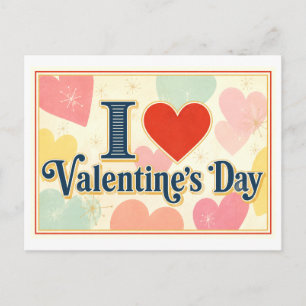 Carte Postale "J'[aime] la Saint-Valentin"