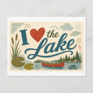 Carte Postale "J'[Aime] le lac"