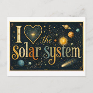 Carte Postale "J'[Aime] le système solaire"