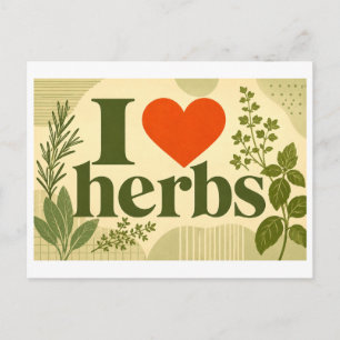 Carte Postale "J'[Aime] Les Herbes"