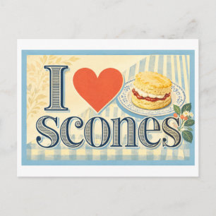 Carte Postale "J'[aime] les scones"