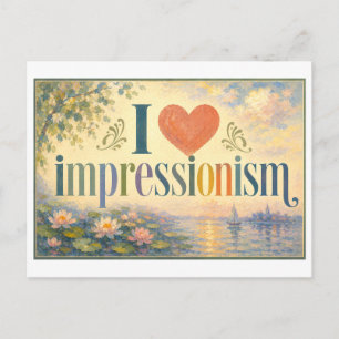 Carte Postale "J'[Aime] l'impressionnisme"