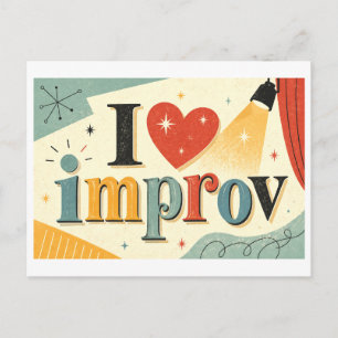 Carte Postale "J'[Aime] l'impro"