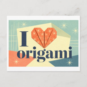 Carte Postale "J'[Aime] l'Origami"