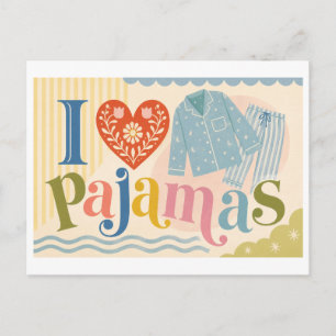 Carte Postale "J'[Aime] Pyjamas"