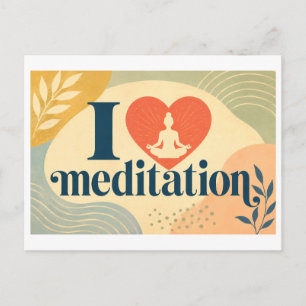 Carte Postale "J'[Cœur] la méditation"
