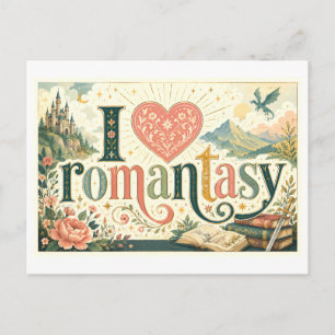 Carte Postale "J'[Cœur] Romantasy"