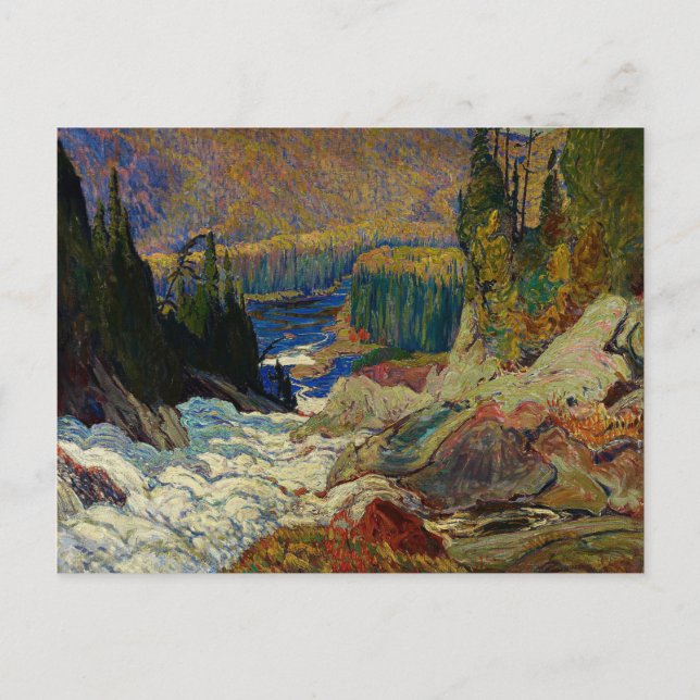 Carte Postale J.E.H. MacDonald - Falls, Montreal River, 1920. (Devant)