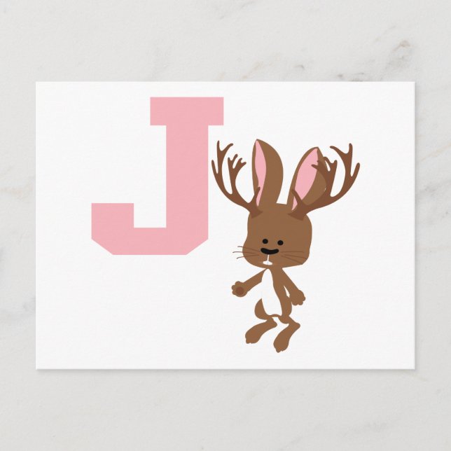 Carte Postale J est pour Jackalope (Devant)
