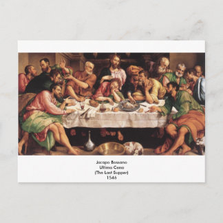 Carte Postale Jacapo Bossano - Ultima Cena (Dernière Cène), 1546