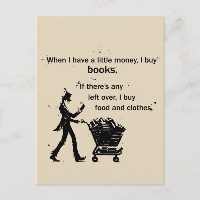 Carte Postale J'achète des livres (Devant)