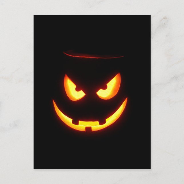 Carte Postale Jack-o'-lantern éffrayant (Devant)