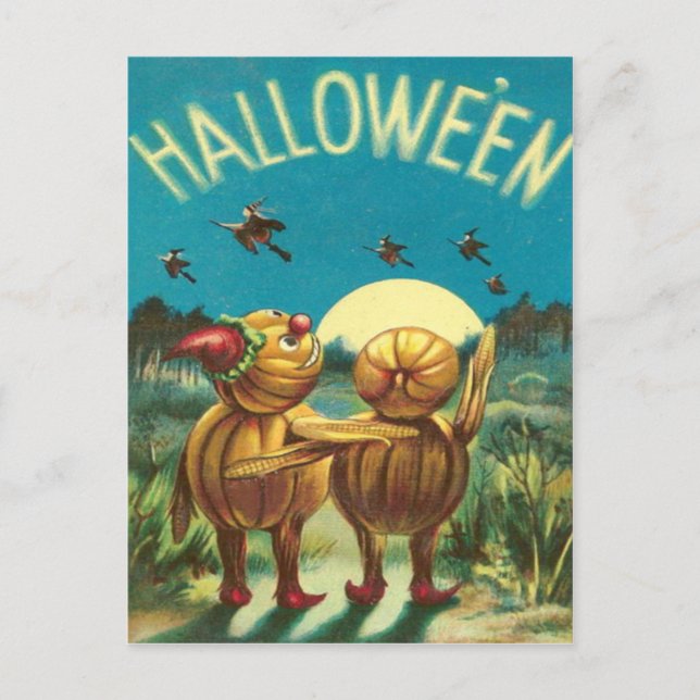 Carte Postale Jack O'Lantern Créature Monster Sorcière (Devant)