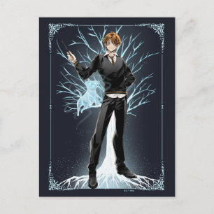 Carte Postale Jack Russell Terrier Patronus d'Anime Ron Weasley