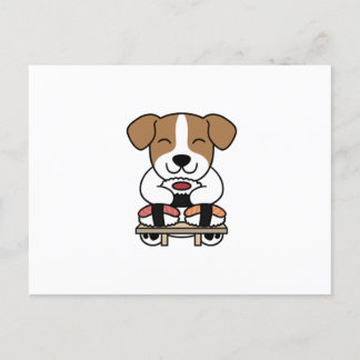 Carte Postale Jack Russell Terrier Sushi Lover