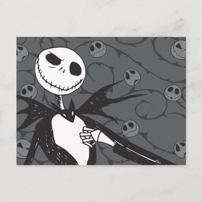 Carte Postale Jack Skellington | Arrière - plan de Skellington (Devant)