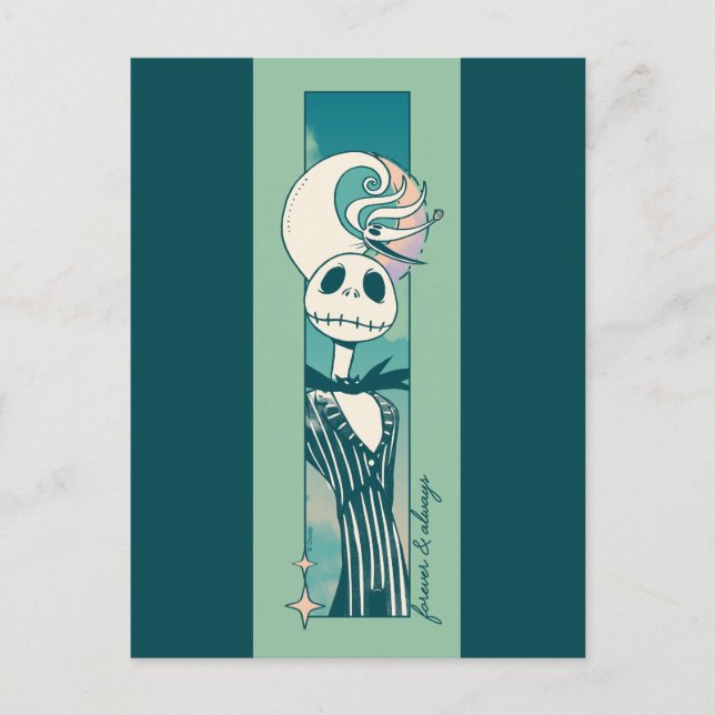 Carte Postale Jack Skellington et Zero - Forever & Always (Devant)