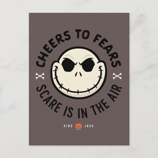 Carte Postale Jack Skellington - Salutations À La Peur (Devant)