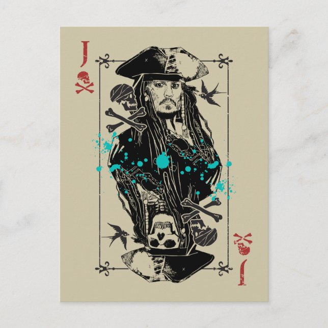 Carte Postale Jack Sparrow - Un homme Recherché (Devant)