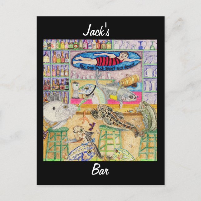 Carte Postale Jack's Bar, ou "Celui qui n'a pas disparu" (Devant)