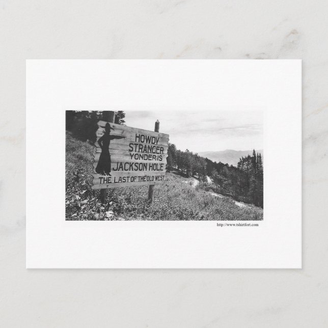 Carte Postale Jackson Hole vintage (Devant)