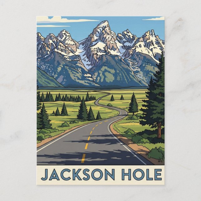Carte Postale Jackson Hole Wyoming (Devant)