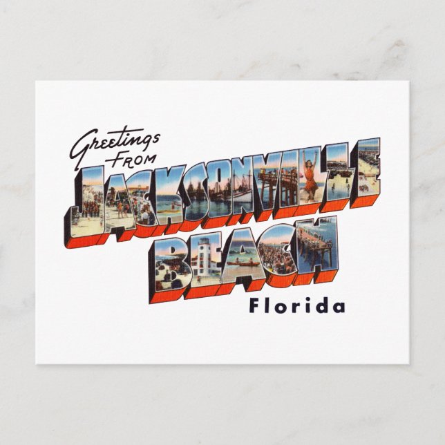 Carte Postale Jacksonville Beach FL 1 (Devant)