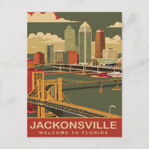 Carte Postale Jacksonville, côte atlantique, Voyage