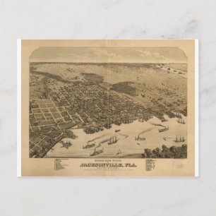 Carte Postale Jacksonville en Floride en 1876