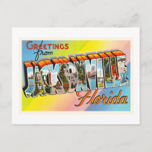 Carte Postale Jacksonville Floride FL Vintage voyage Souvenir