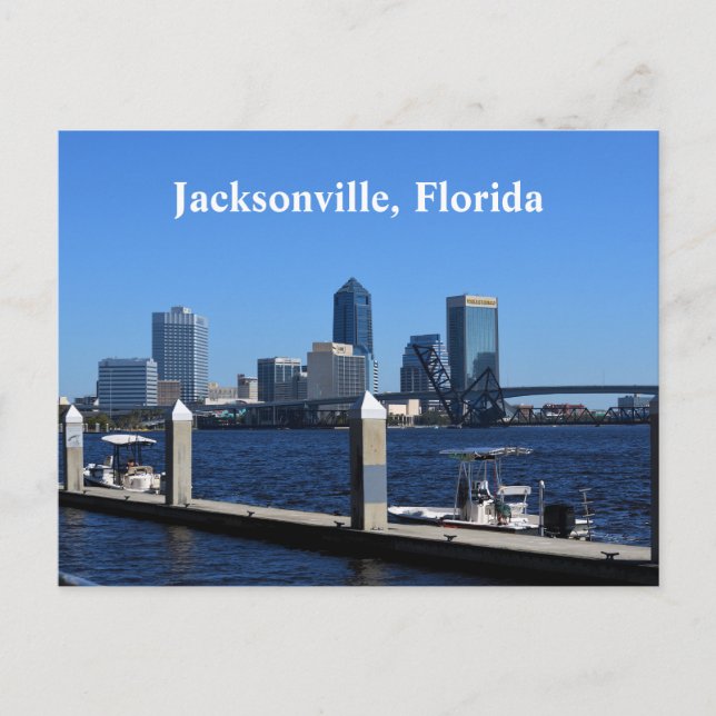 Carte Postale Jacksonville, Floride Riverfront (Devant)