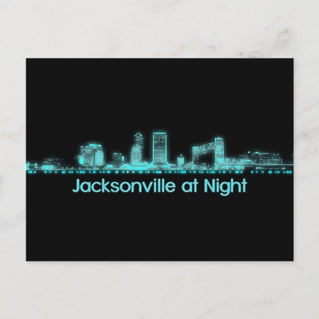 Carte Postale Jacksonville Skyline (Devant)
