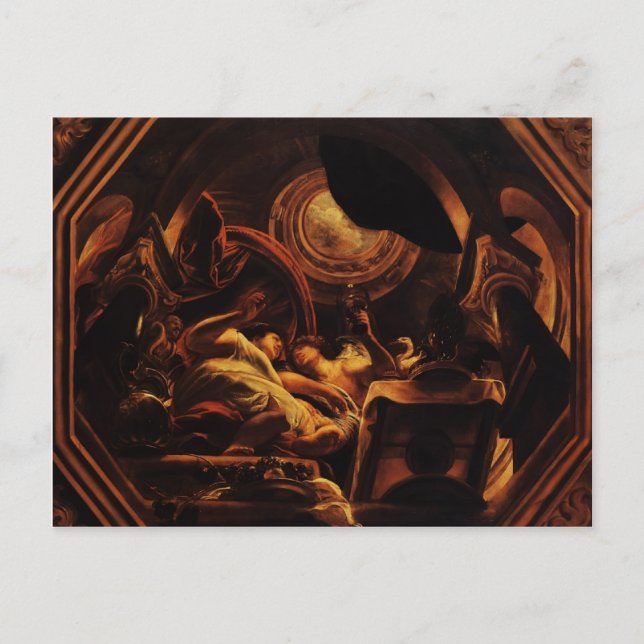 Carte Postale Jacob Jordaens - Amour de Cupidon et de Psyché (Devant)