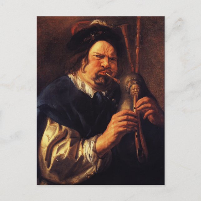 Carte Postale Jacob Jordaens - L'auto-portrait comme joueur de B (Devant)
