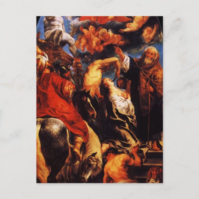Carte Postale Jacob Jordaens - Le martyre de Sainte-Apollonie (Devant)