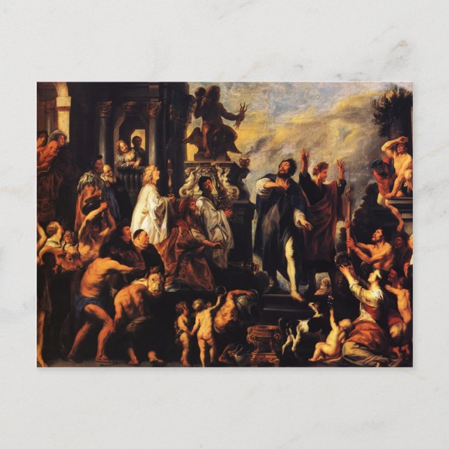 Carte Postale Jacob Jordaens-Les Apôtres, Saint Paul, Saint Barn (Devant)