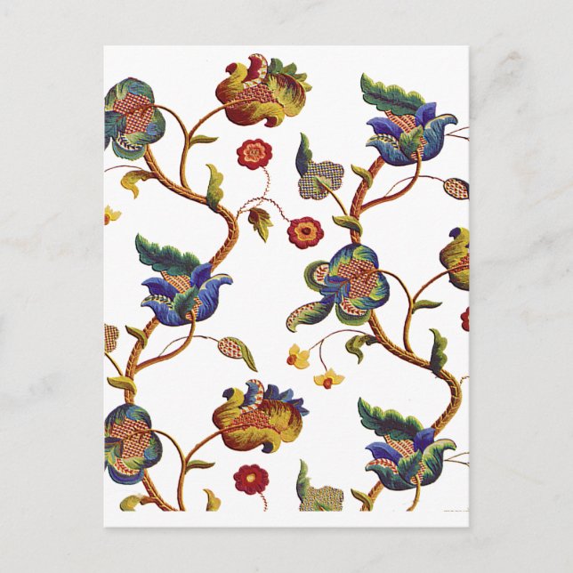 Carte Postale Jacobean brodé Albemarle Motif (Devant)