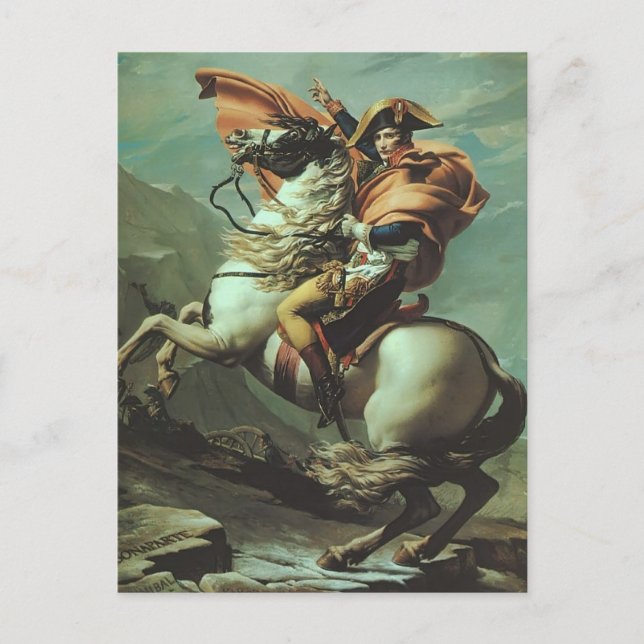 Carte Postale Jacques-David-Napoléon Traversant les Alpes (Devant)
