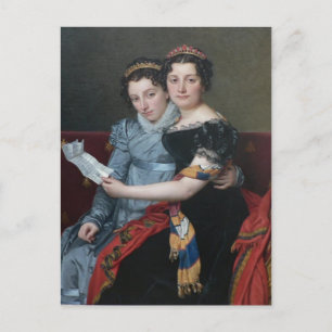Carte Postale Jacques David-Sisters Zenaide, Charlotte-Bonaparte