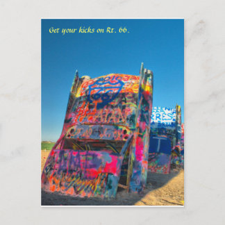 Carte Postale JAdamTillman1, Prenez vos coups de pied sur Rt. 66