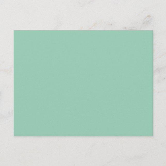 Carte Postale Jade Vert couleur solide (Devant)