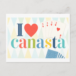 Carte Postale "J'adore Canasta"