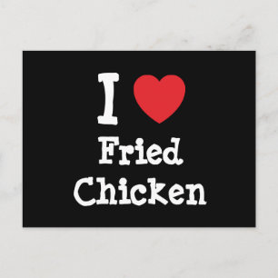 Carte Postale J'adore Fried Coeur de poulet T-shirt