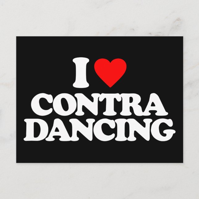 CARTE POSTALE J'ADORE LA DANSE CONTRA (Devant)